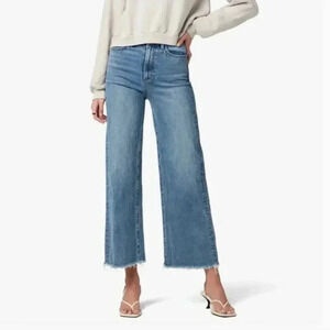 Joe's Womens Mia High Rise Wide Ankle Frayed Hem Denim Jeans Size 28